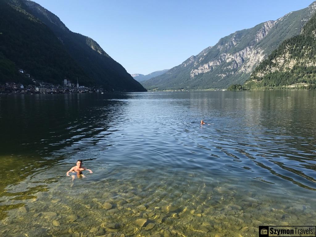 kąpiel w Hallstätter See, Austira