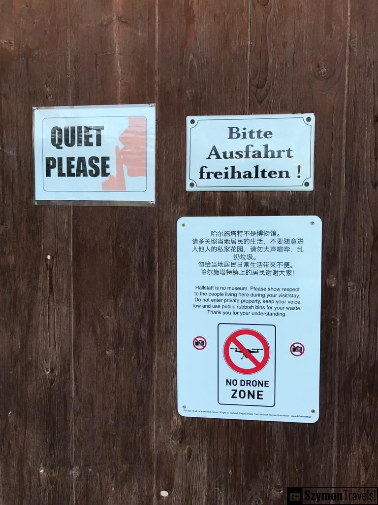 Tablica informacyjna, Hallstatt, Austria