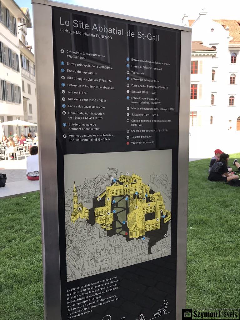 Opactwo św. Gallusa plan, St. Galen, Szwajcaria