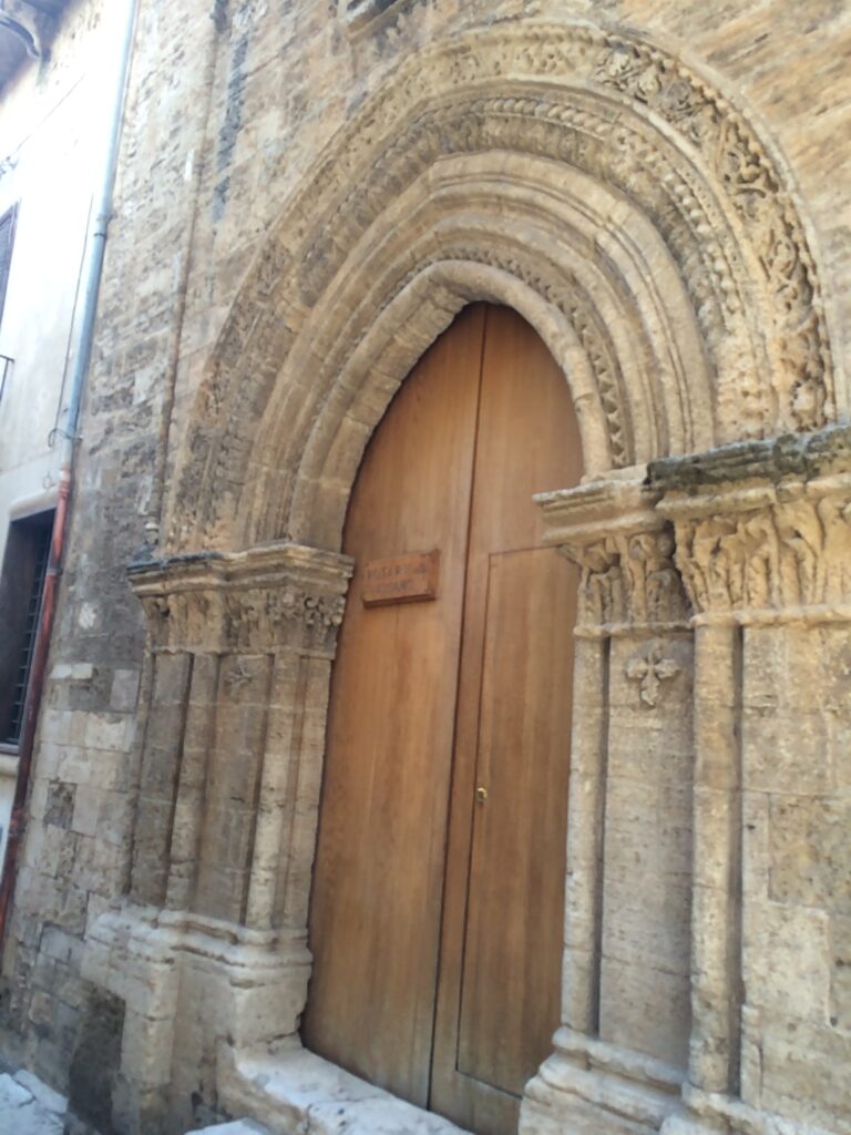 Beautiful entrance portal in Alcamo