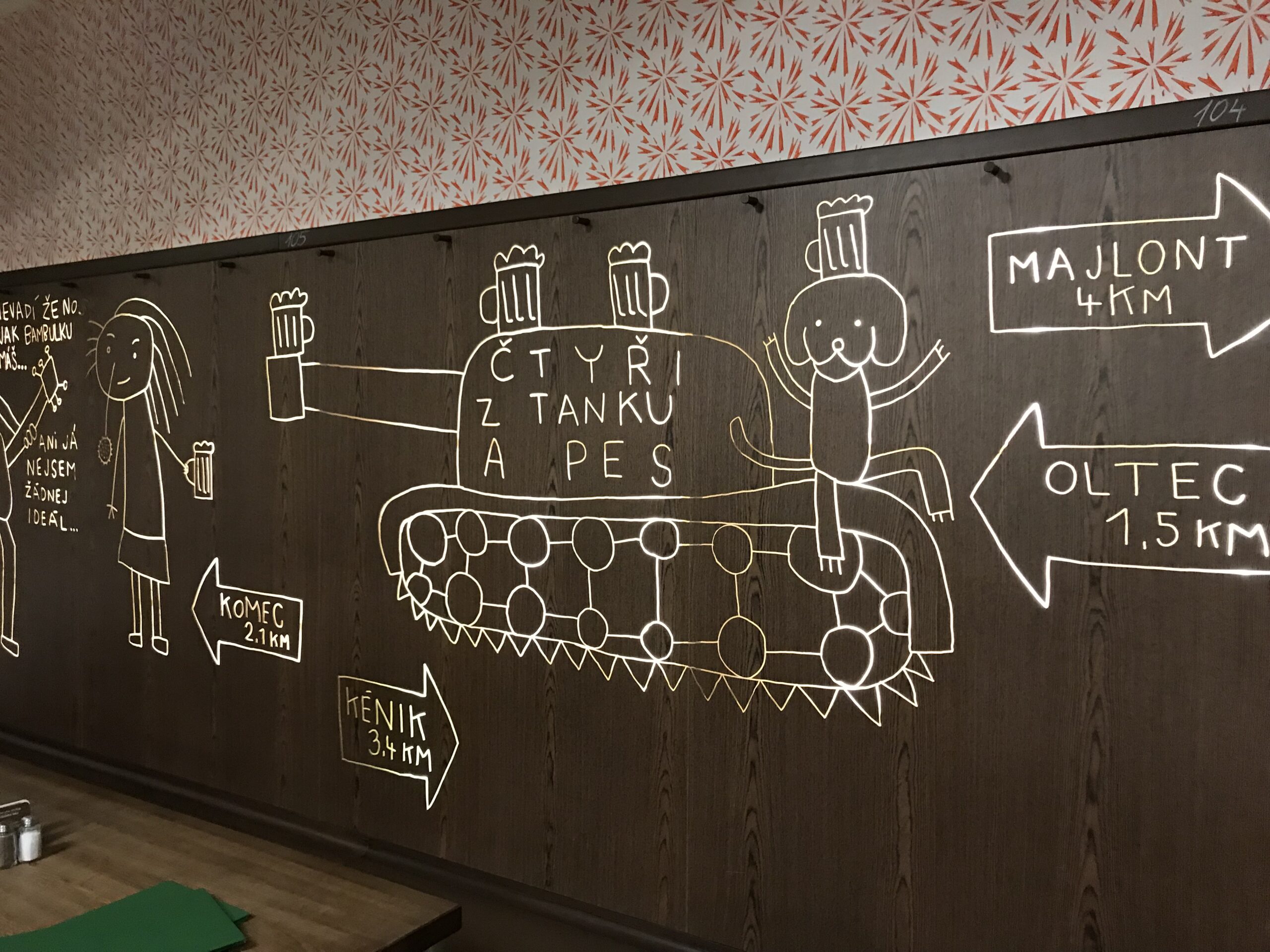 Wnętrze restauracji w Brnie, Czechy