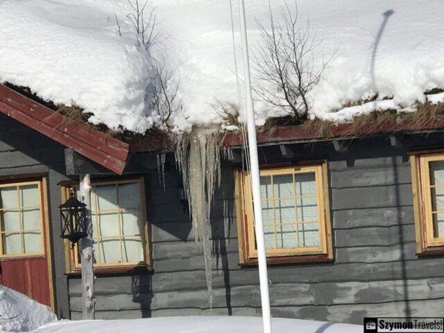 Sople lodowe w Vøringsfossen Sople lodowe w Vøringsfossen