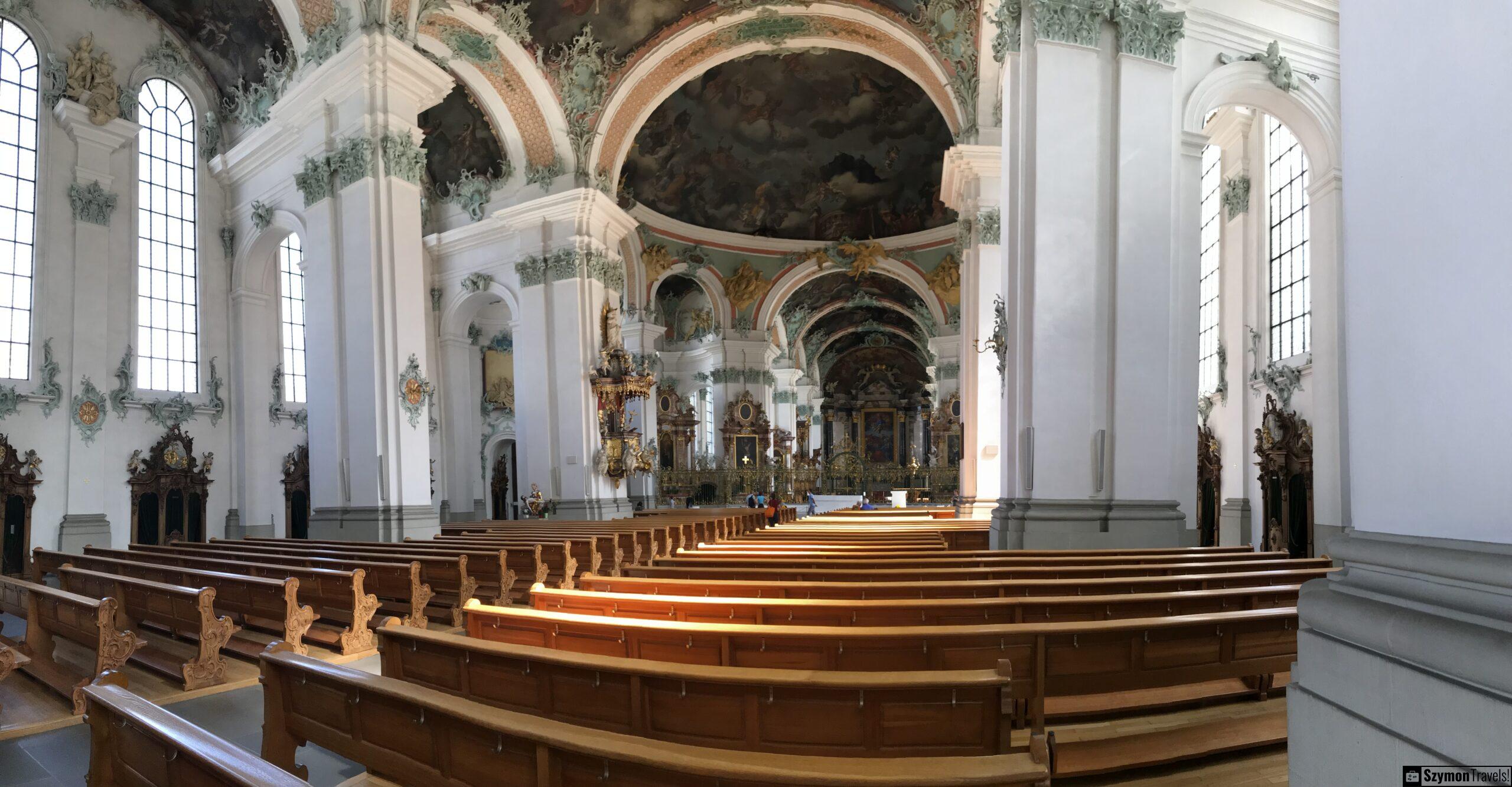 Wnętrze Katedry św. Gallusa i Otylii, St. Galen, Szwajcaria