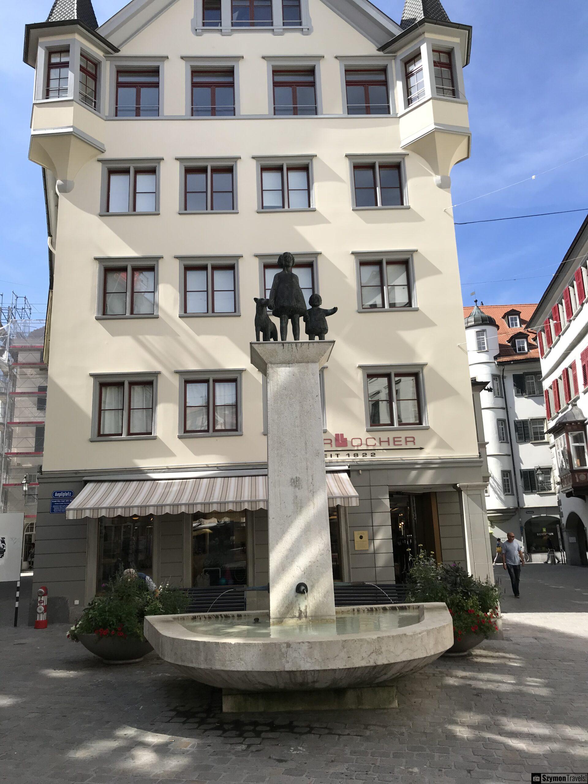 Aepliplatz Brunnen, St. Galen, Szwajcaria