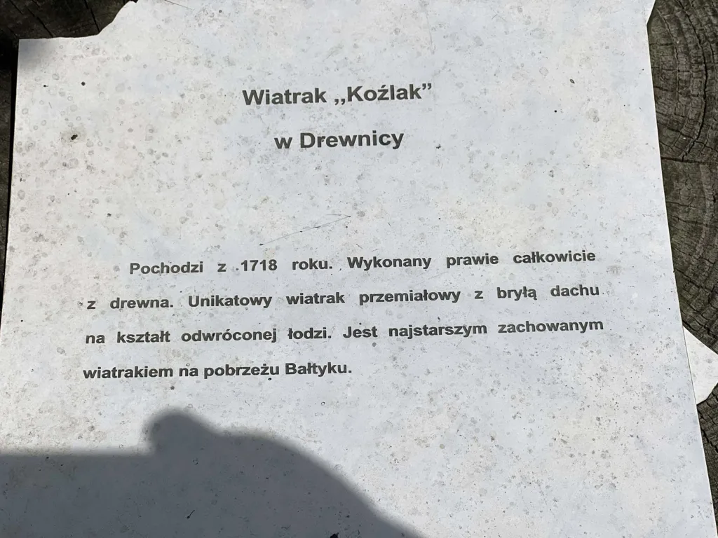 Information about windmill "Koźlak" in Drewnica