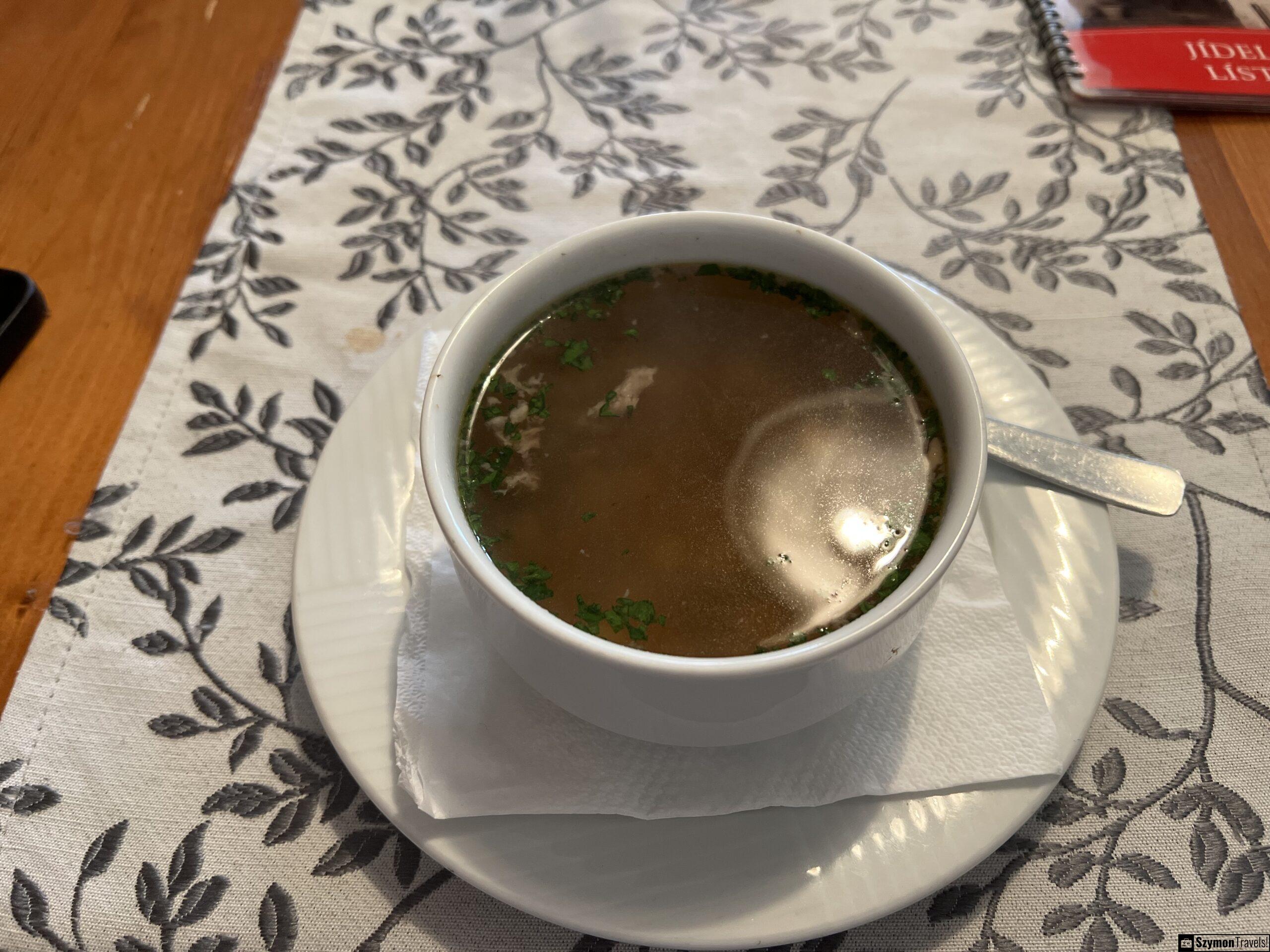 Rosół, Restaurace u Slovana, Náchod, Czech