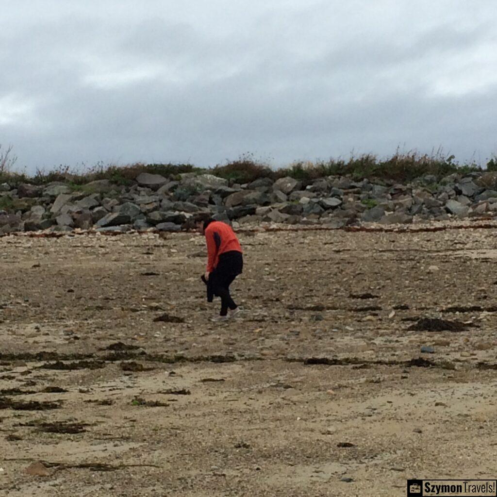 at low tide