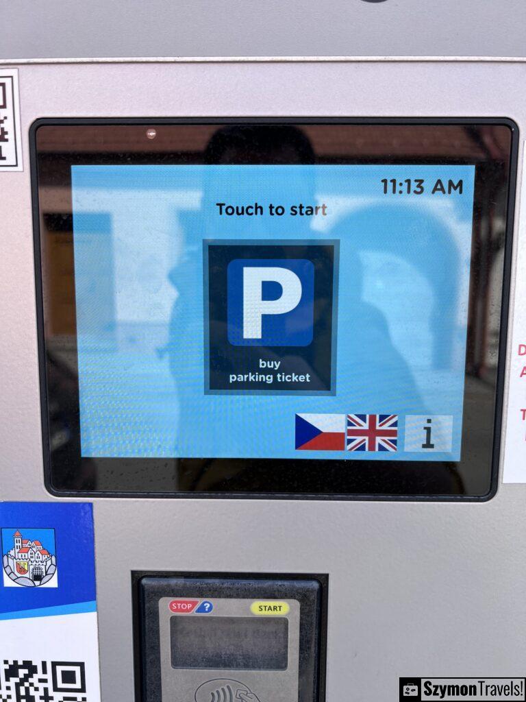 Mikulov Parking Machine Main Screen