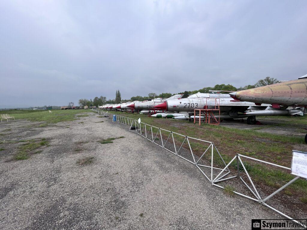 A set of MiG 21s in the field