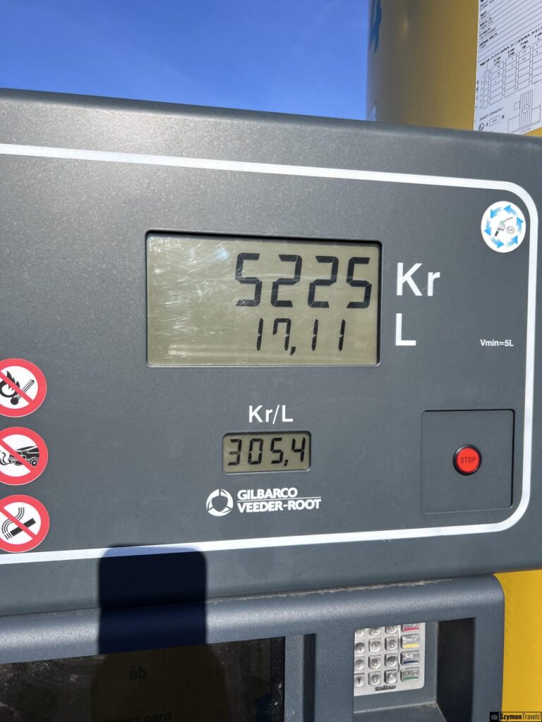 Cena paliwa dystrybutor na Islandii