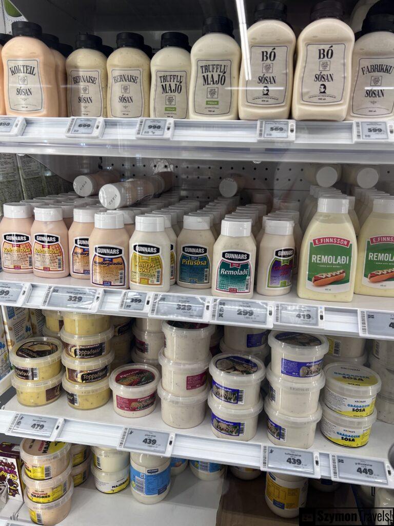 Majonezy, sosy cena na Islandii Majonezy, sosy cena na Islandii