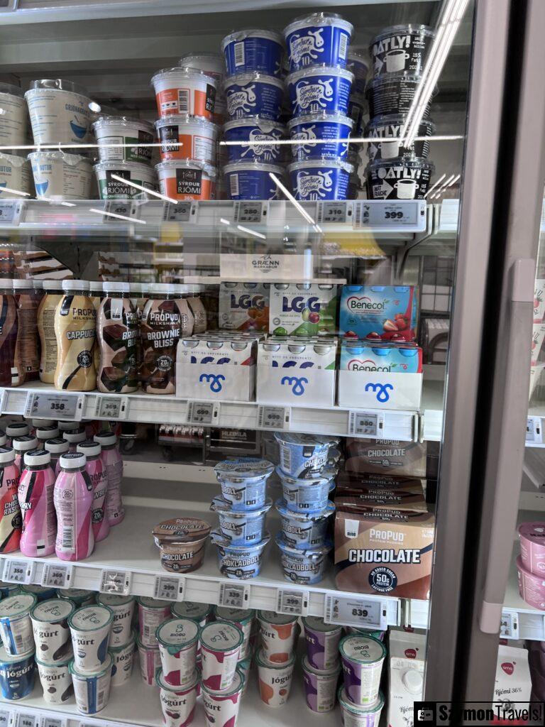 Jogurty cena na Islandii Jogurty cena na Islandii