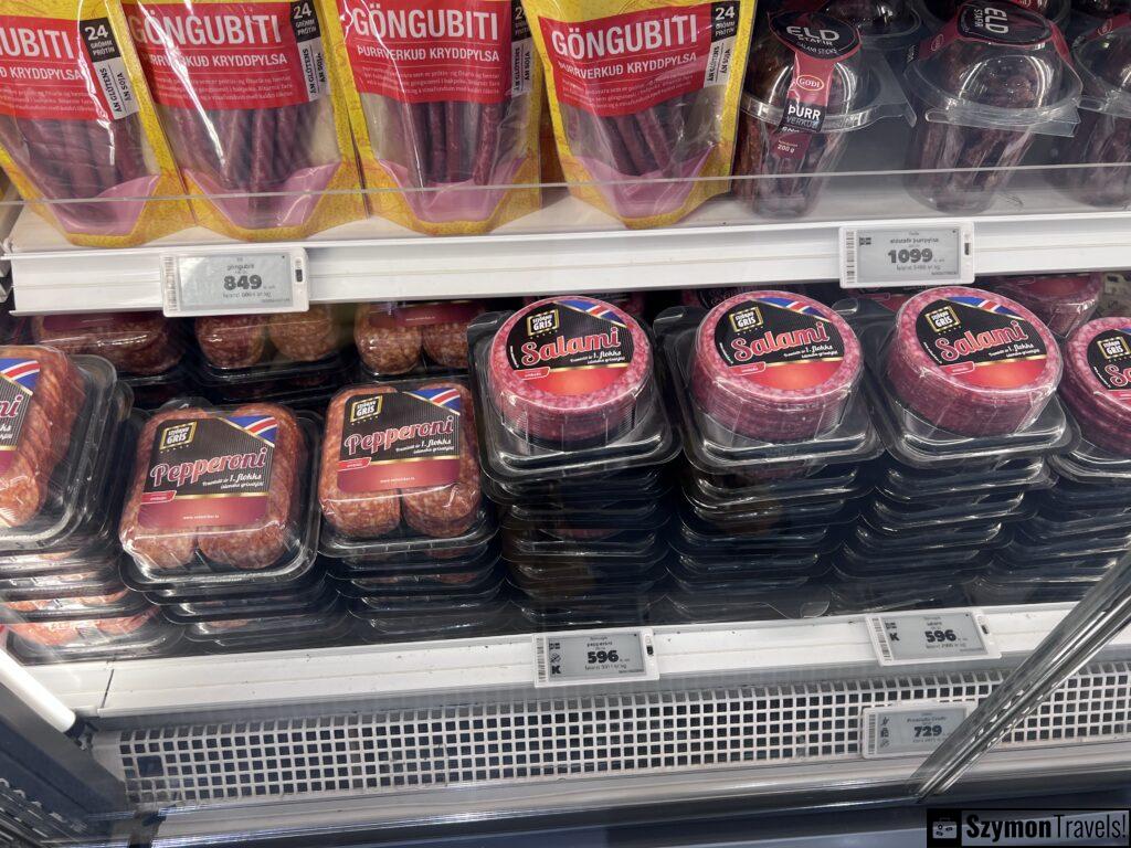 Wędliny cena na Islandii Wędliny cena na Islandii