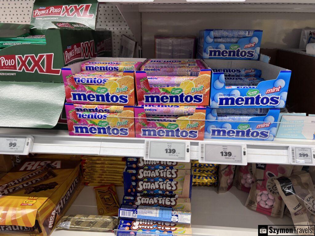 Mentos cena na Islandii Mentos cena na Islandii