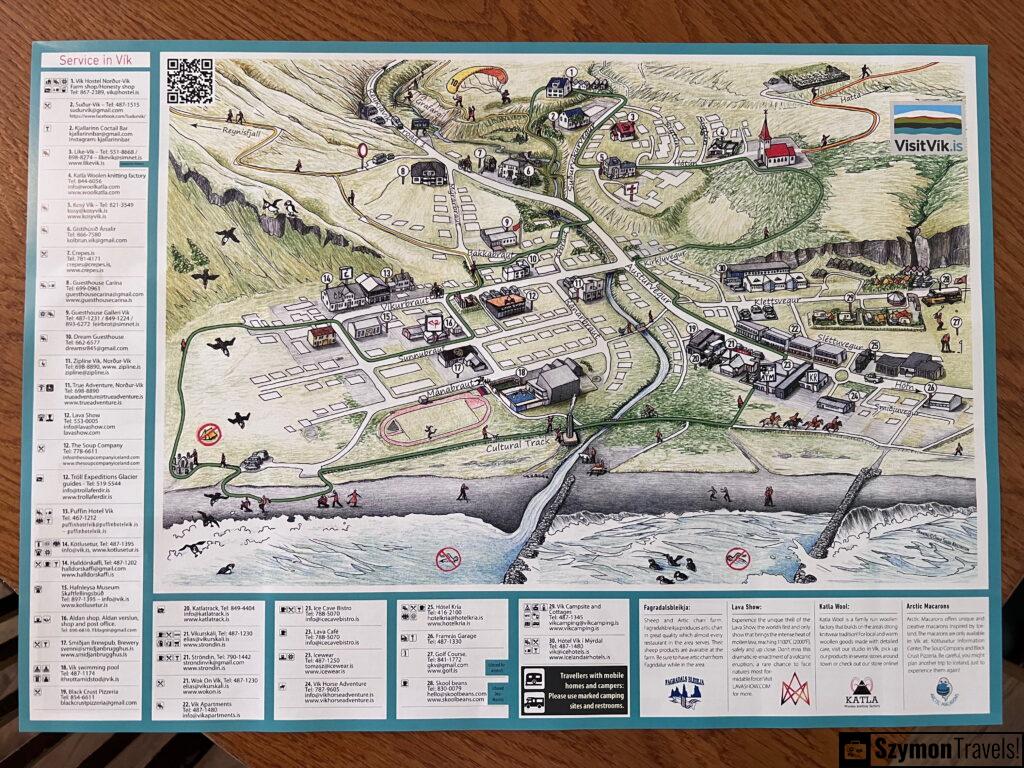 Mapa Vik, Islandia