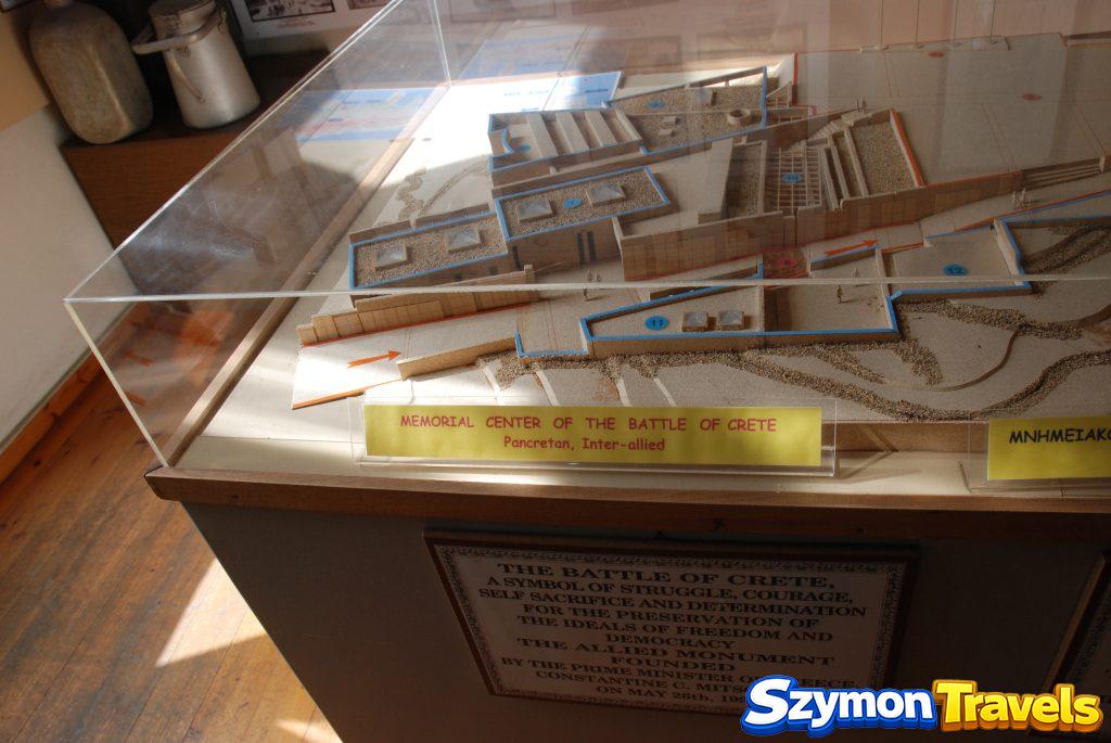 Model centrum pamięci bitwy o Kretę w muzeum w Chanii