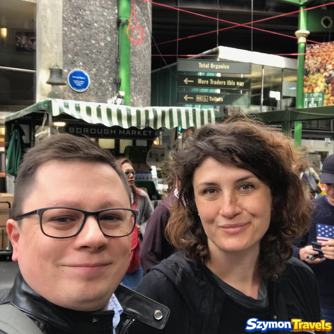 Szymon i Ania podczas wizyty na Borough Market w Londynie w 2018 roku