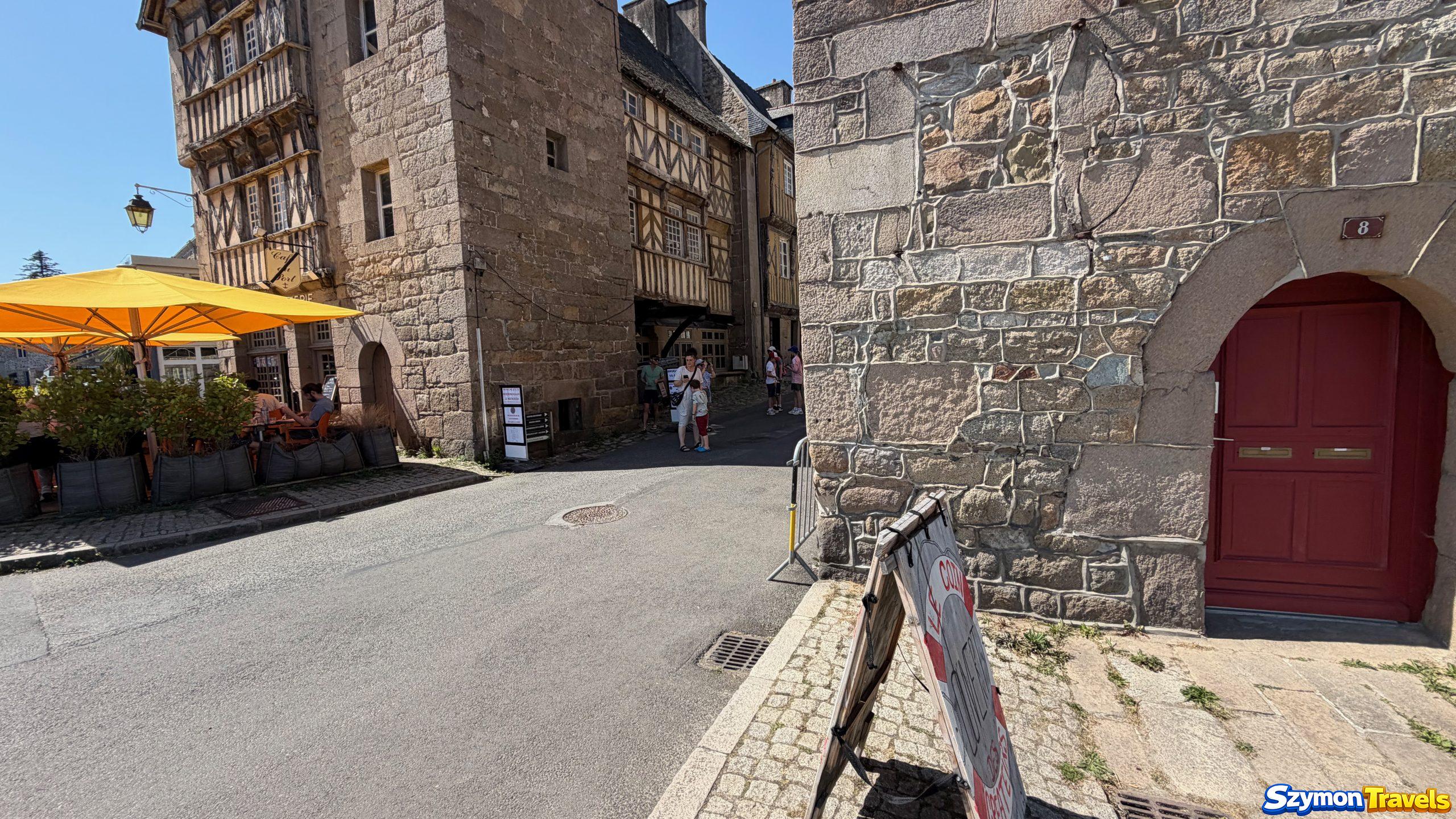 Stare centrum Tréguier Stare uliczki i kamienne domy Tréguier